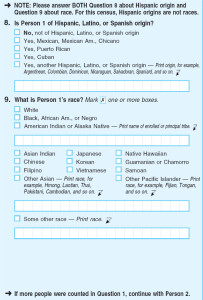 2010 Census form